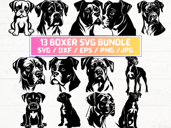 13 Boxer Svg Graphics for Modern Crafts