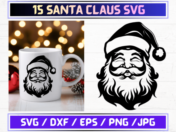 15 Santa Claus Graphics for Festive Branding