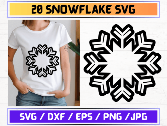 20 Snowflake SVG: Graphics for Handmade Winter Collections
