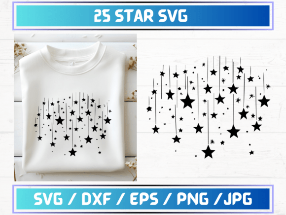 25 Star SVG Files: A Graphic Template for Crafting