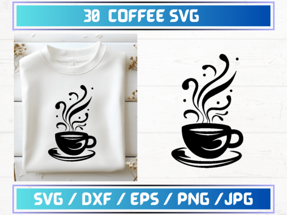 30 Coffee SVG Files: A Graphic Template for Modern Branding