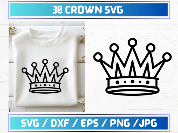 30 Crown SVG Files: Graphic Templates for Local Business Branding