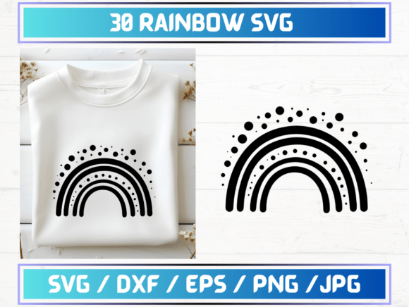 30 Rainbow SVG Files for Modern Graphics