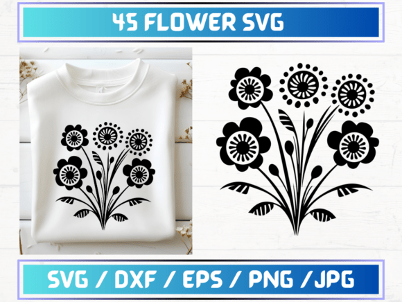45 Flower SVG Files: Graphic Templates for Local Business Branding