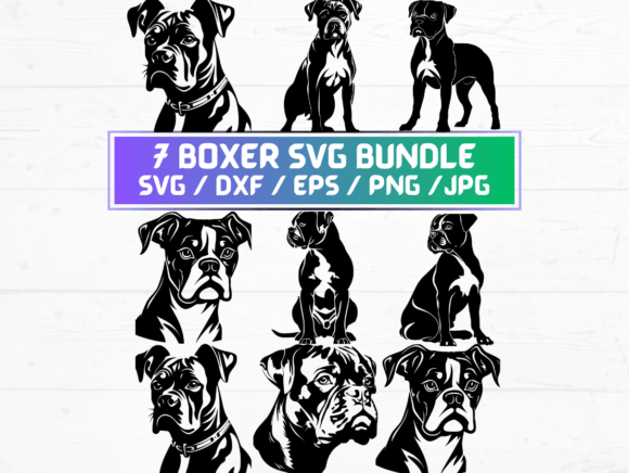 7 Boxer Svg Bundle: A Graphic Design Asset for Crafts and Branding