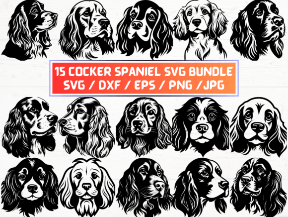 Cocker Spaniel SVG: Graphics for Crafts & Content Publishing