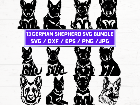 German Shepherd Graphics for Crafts