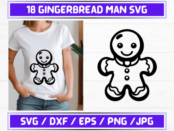 Gingerbread Man SVG: A Graphic Template for Crafting