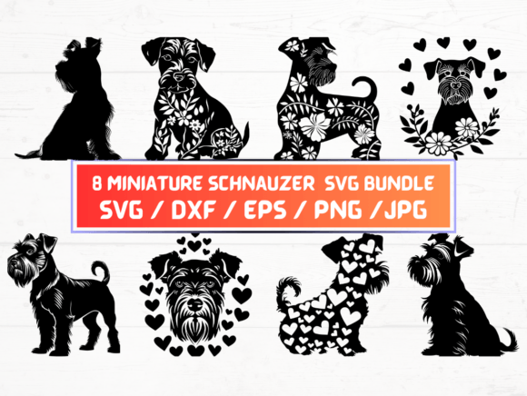 Miniature Schnauzer Graphics for Crafts & Brand Projects