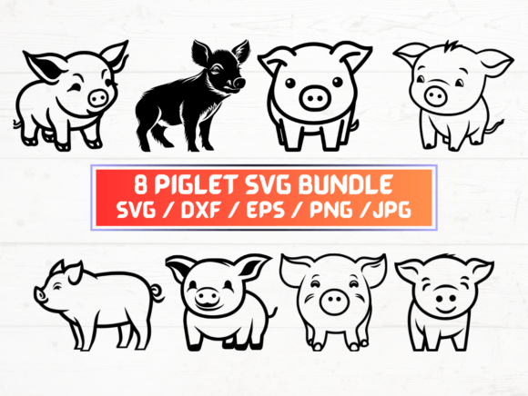 Piglet SVG File: A Graphic Asset for Crafts and Creative Projects