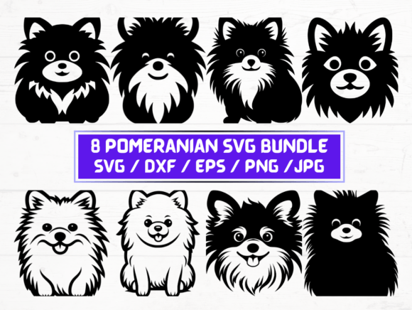 Pomeranian Graphics for Crafts