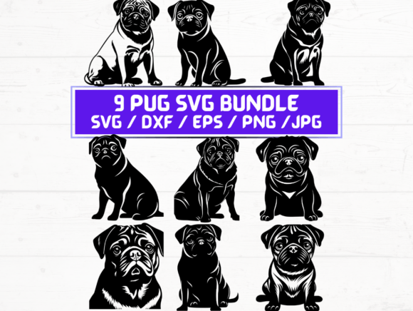 Pug Dog SVG