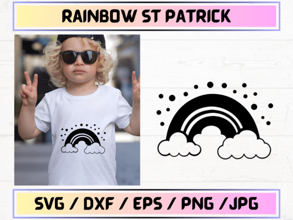 Rainbow St Patrick SVG for Graphics and Crafts
