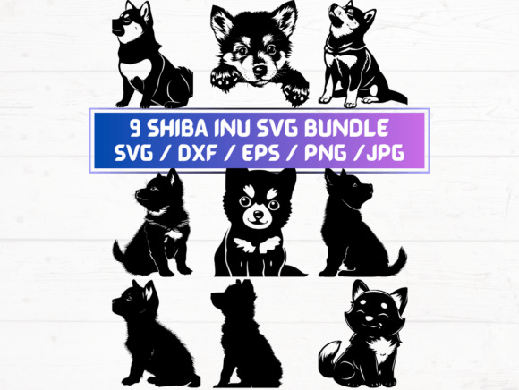 Shiba Inu Graphics for Crafts and Branding