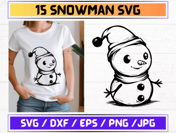 Snowman SVG Bundle: Graphics & Graphic Templates for Sellers