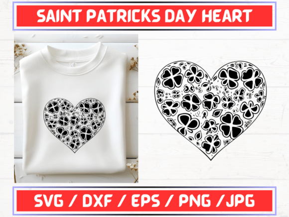 St. Patrick’s Day Heart SVG for Graphics and Crafts