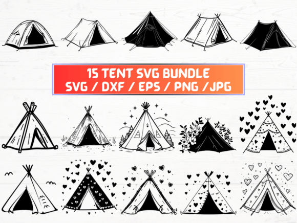 Tent SVG: A Graphic Asset for Crafts and Branding