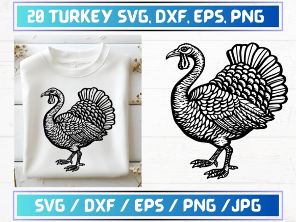 Turkey SVG, DXF, EPS, JPG, PNG Graphics