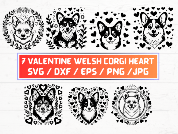 Valentine Welsh Corgi Heart SVG: A Graphic Asset for Crafts and Creativity